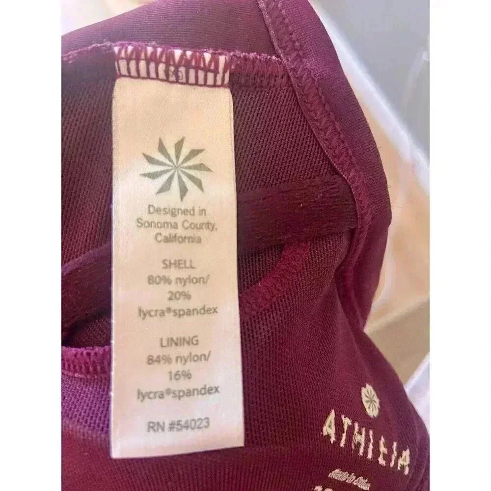Athleta Swimsuit Marrakesh Side Scrunch Tankini Swim Top Size‎ 32 B/C UPF+50